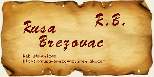 Rusa Brezovac vizit kartica